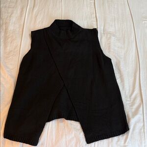 Amazon Black Sleeveless Turtleneck Sweater